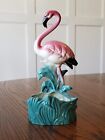 Vintage 10" Pink Flamingo Planter Figurine Mid Century Modern Mcm Beach Coastal