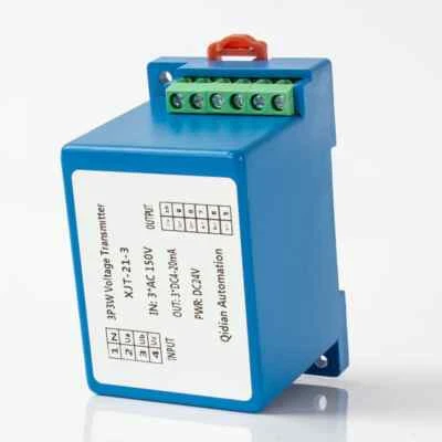 Voltage Sensor Transmitter 3-phase AC Input 4-20ma 0-10V Transducer 50V-500V - Image 1 of 4