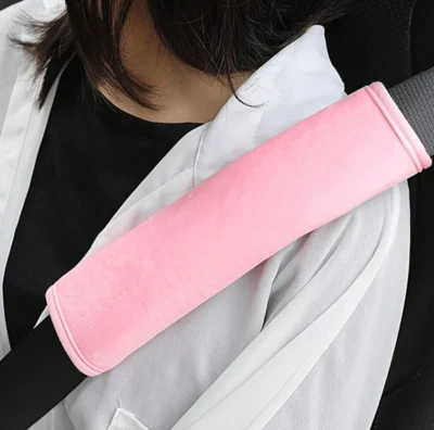 2pcs Pink Seat Belt Shoulder Pads – Universal Car Safety Belt Cushions-NEW Foto 1 de 4