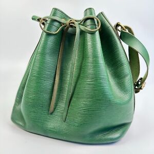 Louis Vuitton Epi Petit Noe Bucket Shoulder Bag Green M44004 Authentic From JP