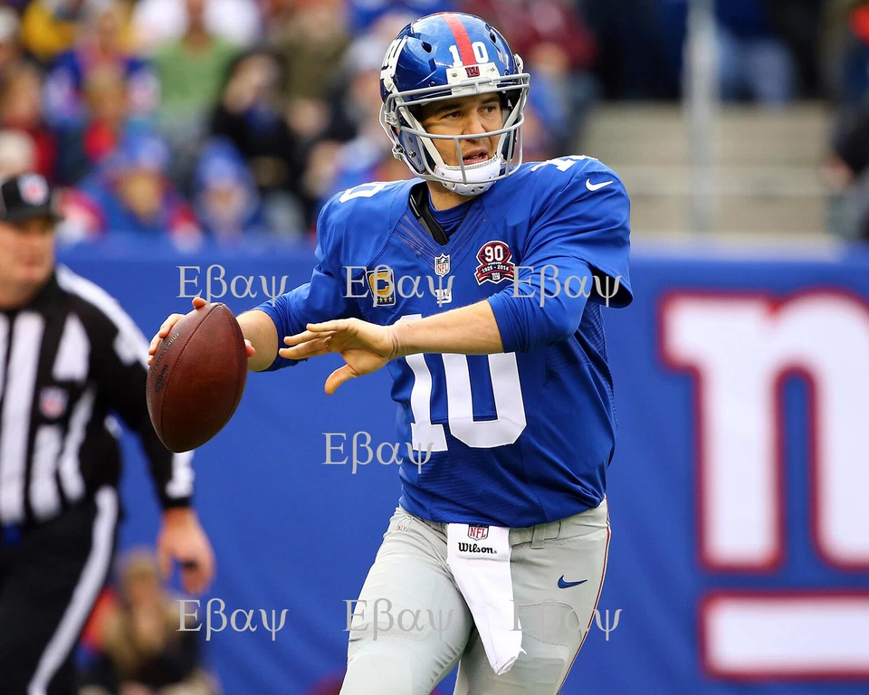 Reimpresión fotográfica 8x10 Eli Manning New York Giants Foto 1 de 1