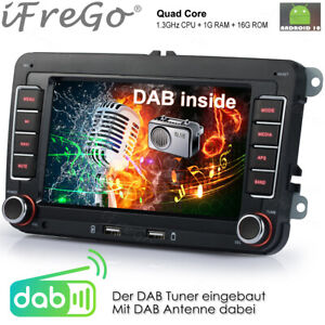 Android 10 Built-in Autoplay DAB GPS NAVI Für VW Golf 4 Sharan Transporter T5 B5
