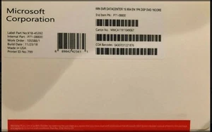 Server 2019 Datacenter OEM 16 Core English + RDS 50 User/Device - Picture 1 of 1