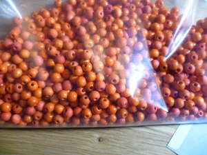 LAGERAUFLÖSUNG: HOLZPERLE FARBECHT 6mm orange MENGE 10000 Stück Nr. 29B - Bild 1 von 2