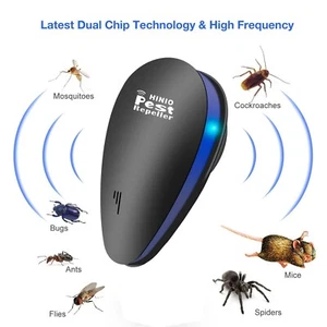 6 Pack Electronic Pest Reject Control Ultrasonic Repeller Home Bug Rat Spider - Picture 1 of 28