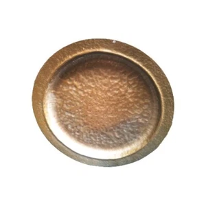 ANTIQUE BEATEN COPPER TRAY, ARTS AND CRAFTS BEATEN COPPER ROUND TRAY ART NOUVEAU - Picture 1 of 3