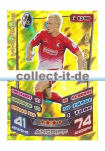 Match Attax Extra 13/14 - 543 - MIKE HANKE - SC Freiburg - fan favorite