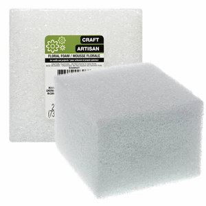 Floral Foam - Floral Craft White Foam Block, 2.8x3.8x3.8 in. - 6 Pack - Picture 1 of 2