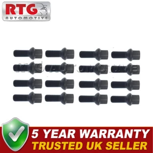 20x Wheel Bolts For Seat Leon Mk2 2005 On (Steel Wheels) Black - Picture 1 of 1