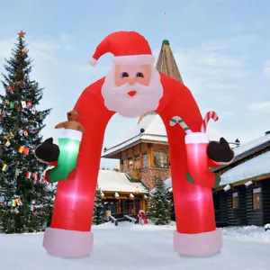 Giant LED Christmas Santa Inflatable Snowman Airblown Yard Blow Up Outdoor Decor - Picture 1 of 71