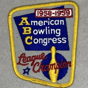 AMERICAN BOWLING CONGRESS LEAGUE CHAMPION PATCH - 1958-1959 - Picture 1 of 9