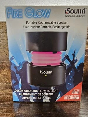 3 Fire Glow  Portable Rechargeable Speaker Isound Color Changing Glowing Light  - Image 1 of 4