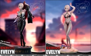 Escultura Evelyn Chevalier (300 mm)/sin montar/sin pintar/impresión 3D - Imagen 1 de 1