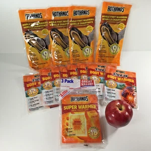HotHands MIXED LOT 9-18 HOURS Insole, Stick-On SUPER SIZED Body Warmers 15 Packs - Picture 1 of 14