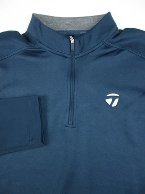 Mens Medum Adidas Taylormade 1/4 Zip pullover blue - Image 1 of 4