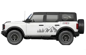 Calcomanías de vinilo gráficas de coche de montaña forestal para Ford Bronco 4X4 puerta lateral - Imagen 1 de 6