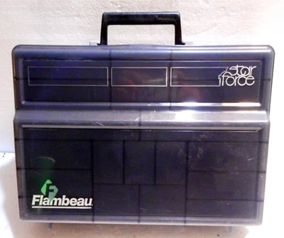 Caja de aparejos Flambeau Star Force Fishing 1988 vintage 2 caras 30 compartimentos Foto 1 de 4