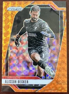 2024-25 Prizm Premier League Orange Mosaic Prizm #42 Alisson Becker Liverpool FC - Picture 1 of 2