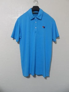 Aviator Nation Men's Neon Blue Short Sleeve Polo Shirt Medium - Picture 1 of 9