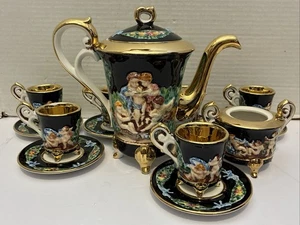 Vintage/Gebraucht*Seltene R. Capodimonte Teekanne/Zuckerdose/Teetasse & Untertassen*Kirschbaum - Bild 1 von 14