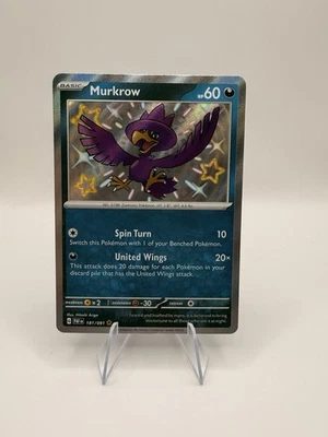 2024 Pokemon SV Paldean Fates PAF EN Murkrow #181/091 - Image 1 of 2
