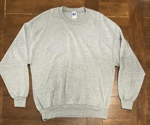 VTG Men’s Russell Athletic Size 2XL Grey Lightweight Crewneck Sweater USA Made - Picture 1 of 3