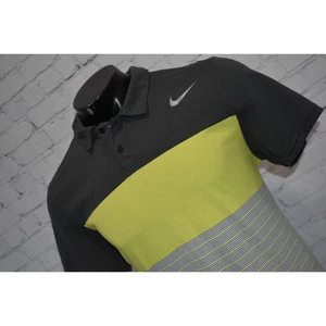 Nike Golf Poloshirt Herren Gr. XL grau gestreift Performance Dri-Fit Polyester  - Bild 1 von 5