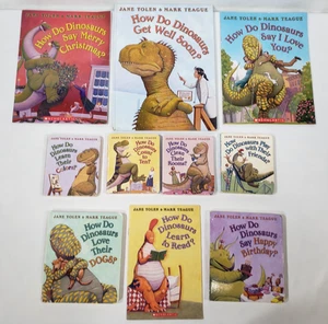 How Do Dinosaurs Lot Of 10 Kids Picture Books Series Jane Yolen Mark Teague Set - Picture 1 of 14