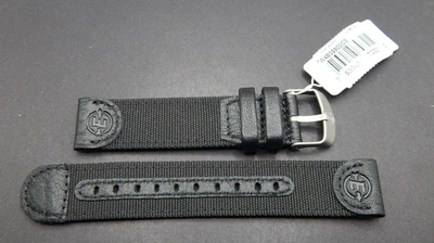 Pulseira de relógio combo Timex Expedition preta náilon/couro NOS - 20mm - Imagem 1 de 4
