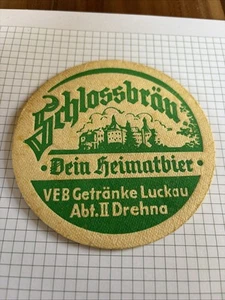 Alter Bierdeckel Brauerei Schlossbräu VEB DDR B8 - Bild 1 von 2
