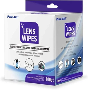 Pure-Aid Toallitas para lentes, limpia lentes de cámara, teléfonos inteligentes - Bild 1 von 3