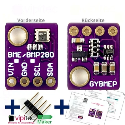 🌡️ BME280 Temperatur Sensor Luftdruck Luftfeuchtigkeit Modul ✅ 5V 3.3V 1.8V I2C - Bild 1 von 4