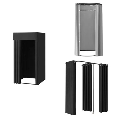 H79" Fitting Room Portable Dressing Privacy Space Clothing Store Shading Curtain - Image 1 of 4