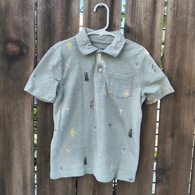 GAP | Star Wars Olive Polo Style Short Sleeve Shirt 100% Cotton Small - Image 1 of 4