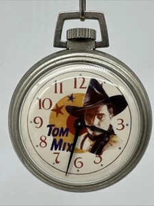 Vintage Tom Mix Actor Pocket Watch 1970’s Very Good Used And Working Condition - Picture 1 of 14
