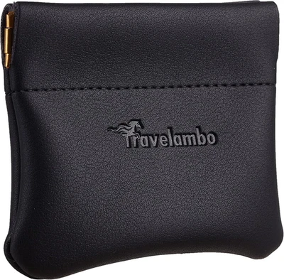Travelambo Cuero Apretar Monedero Bolsa Cambio Soporte para Hombres y Mujeres Foto 1 de 4