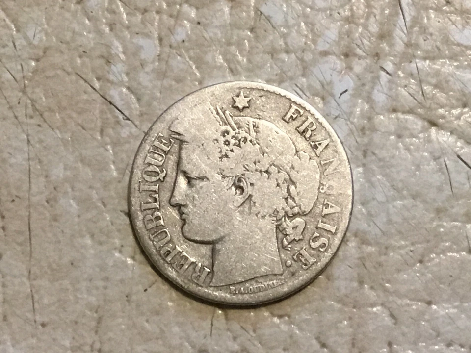 1871 A FRANCE 2 FRANCS SILVER COIN  RARE 2  Coin Lot Free Bonus Coin - Image 1 of 3