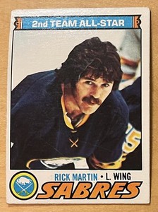 Rick Martin 1977-78 Topps All-Star Hockey #180 Buffalo Sabres Low Grade Good