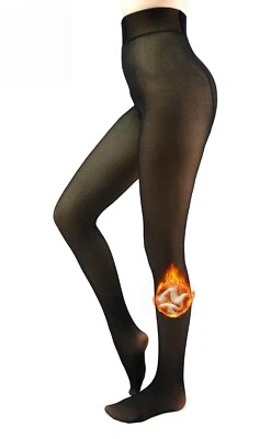 Medias forradas de lana transparentes para mujer  Foto 1 de 4