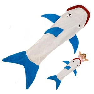 Hai Decke zum anziehen Shark Blanket für Kinder weiche Mikrofaser-Fisch Plaid... - Picture 1 of 4