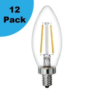 GE Soft White B10C / E12 Candelabra Bulbs 60W EQ Decorative Ceiling Fan 2700k - Picture 1 of 5