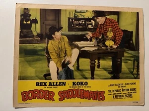 Vintage Lobby Card Border Saddlemates 11”x14" Western 52/199 Rex Allen Koko - Bild 1 von 8