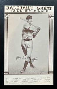 1977 Exponate Baseball's Great Hall of Fame Postkarte Joe DiMaggio Yankees - Bild 1 von 2