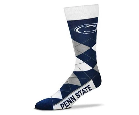 Penn State Nittany Lions NCAA Argyle Navy Gray Mens Large Dress Crew Socks OSFM Cover
