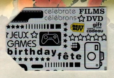 BEST BUY ( Canada ) Birthday, Celebrate ( 2005 ) Die-Cut Foil Gift Card ( $0 ) - Image 1 of 2