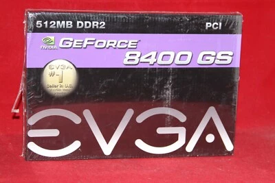 Sealed EVGA Nvidia GeForce 8400GS 512MB DDR2, PCI Graphics Card (512-P1-N724-LR) - Image 1 of 3