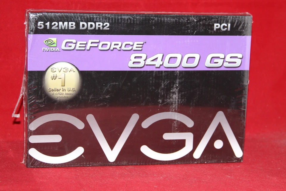 Sealed EVGA Nvidia GeForce 8400GS 512MB DDR2, PCI Graphics Card (512-P1-N724-LR) - Image 1 of 3