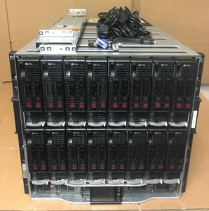 HP C7000 16x HP BL460c Gen8 V2 256-Cores 1TB RAM 10GbE Blade Server Solution - Picture 1 of 3