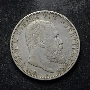 1906-F Wuerttemberg Germany Zwei (2) Mark .900 Silver Coin (cn11530) - Picture 1 of 2