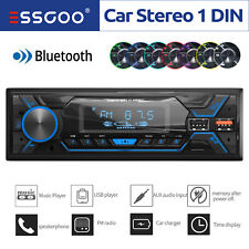 Produktbild - ESSGOO AUTORADIO BLUETOOTH STEREO MP3 USB FM SINGLE 1 DIN FREISPRECH 7 FARBEN